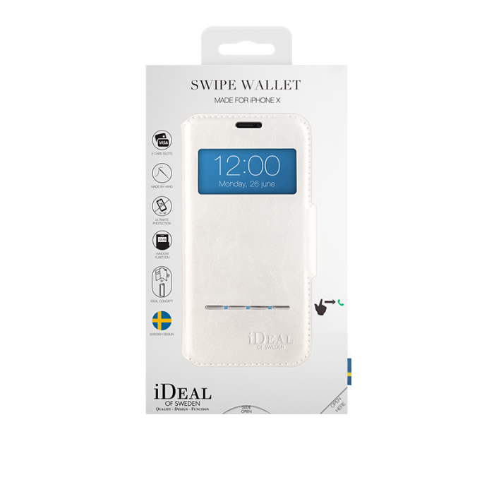 UTGATT4 - iDeal of Sweden Swipe Wallet iPhone X/XS - White
