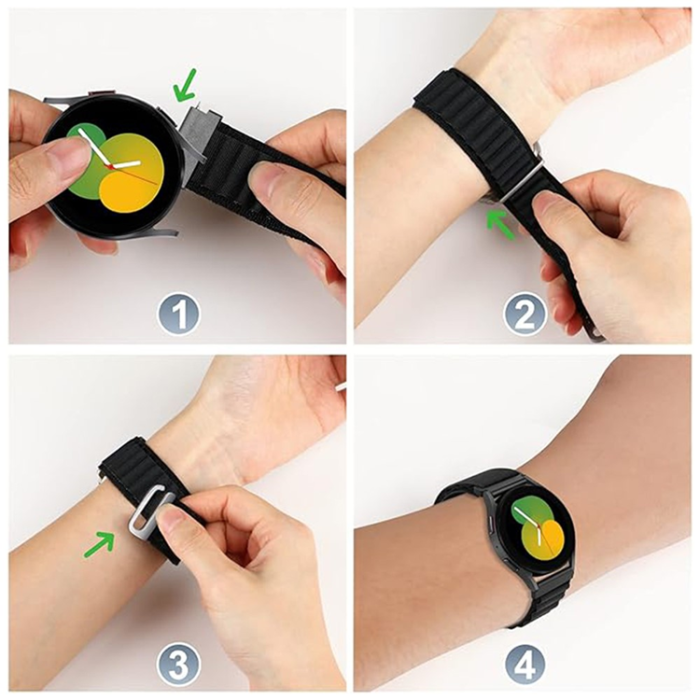 KALEBOL - Kalebol Galaxy Watch 6/6 Classic Armband Nylon - Orange