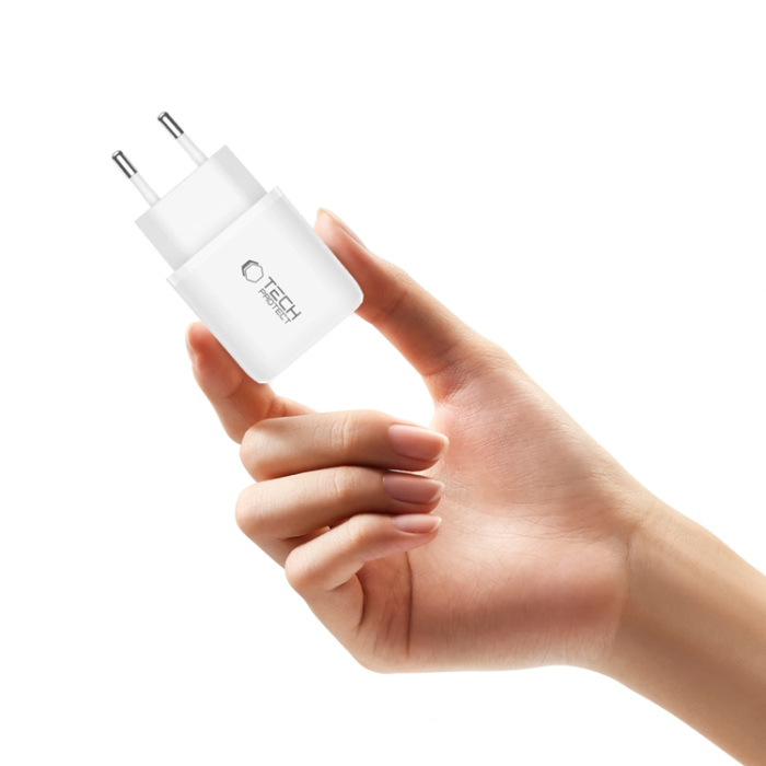 Tech-Protect - Tech-Protect Väggladdare USB-C/USB-A 45W - Vit