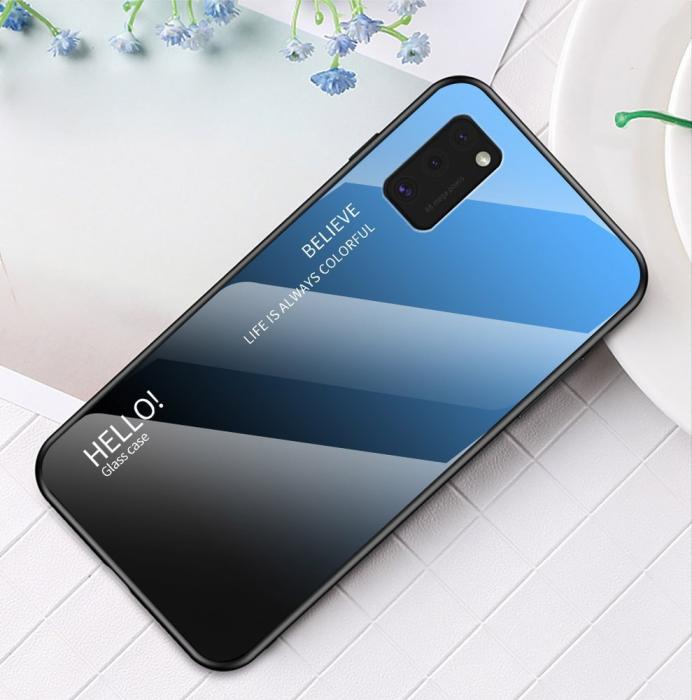 UTGATT1 - Gradient Glass Härdat glas Galaxy A41 Svart-Blå