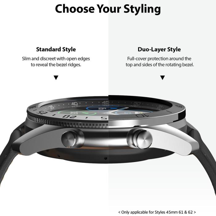 UTGATT1 - Ringke Bezel Styling Samsung Galaxy Watch 3 45mm - Stainless Steel