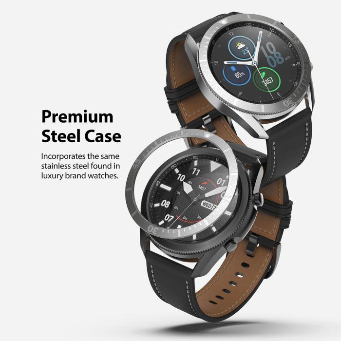 UTGATT1 - Ringke Bezel Styling Samsung Galaxy Watch 3 45mm - Stainless Steel