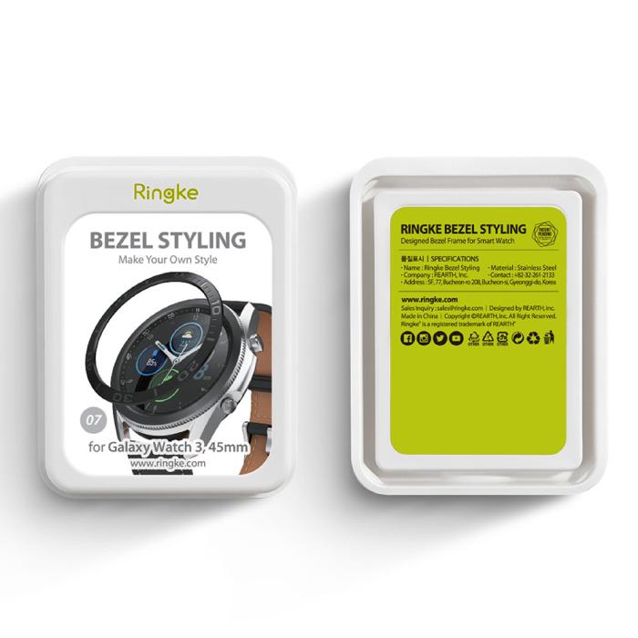 UTGATT1 - Ringke Bezel Styling Samsung Galaxy Watch 3 45mm - Stainless Steel