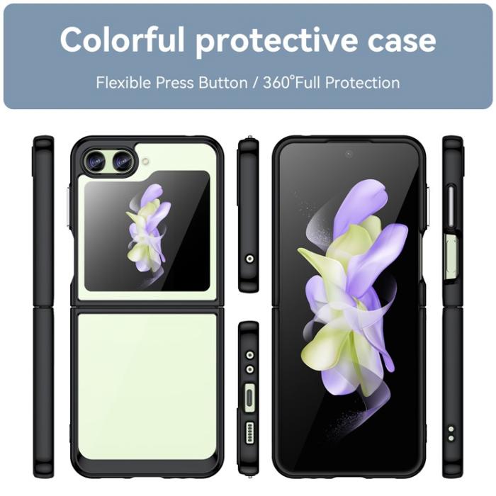 OEM - Galaxy Z Flip 5 Mobilskal Shockproof TPU Acrylic - Svart