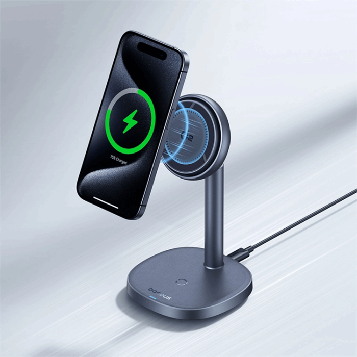 BASEUS - Baseus Qi2 20W MagSafe Trådlös Laddare 2-i-1 Orbit 2 Pro