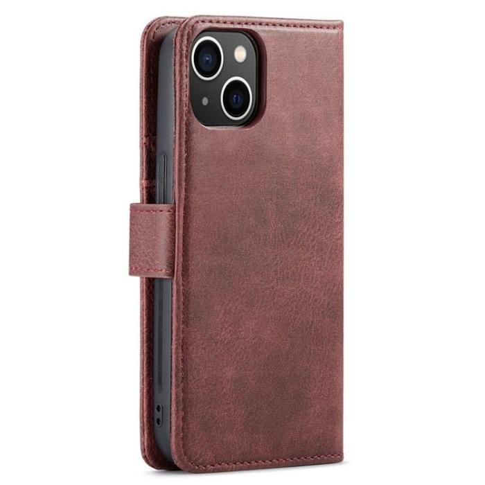 DG.MING - DG.MING iPhone 14 Plus Plånboksfodral Split Detachable Flip - Röd