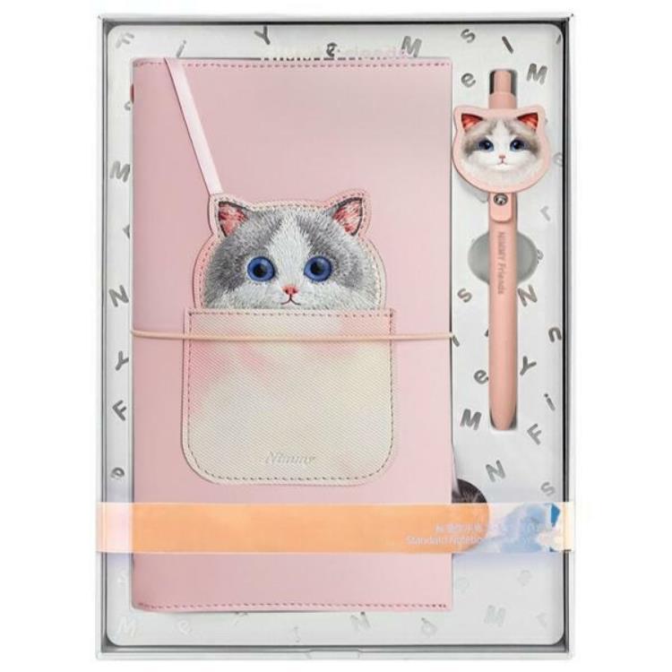 Nimmy Presentset (Notebook med Pen) Big Eyed Pet 2.0 Cat | 264 | AlltMobil