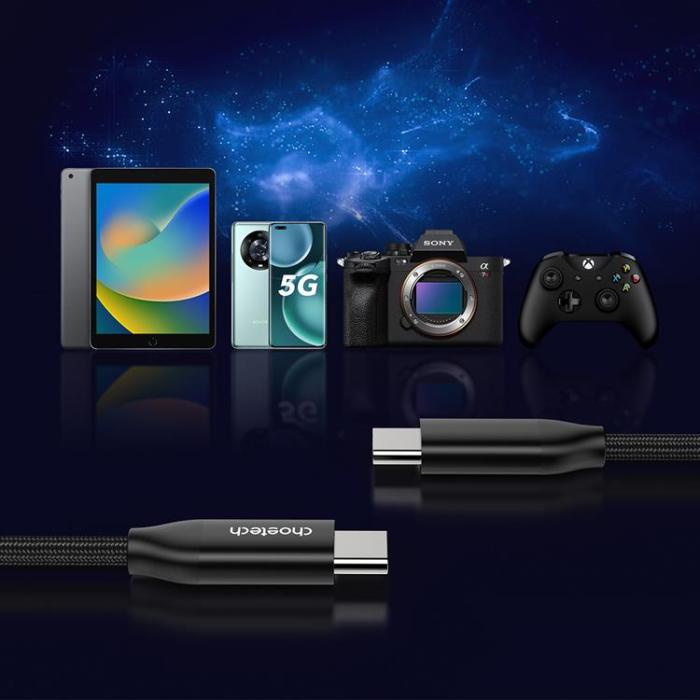 Choetech - Choetech PD USB-C till USB-C kabel 240W 2m - Svart
