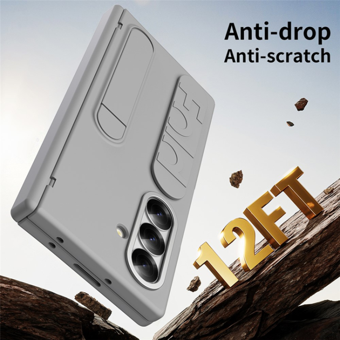 A-One Brand - Galaxy Z Fold 7 Mobilskal Kickstand Armband - Grå