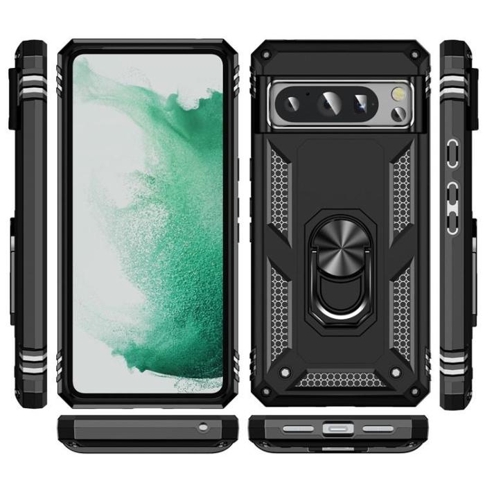 OEM - Google Pixel 8 Pro Mobilskal Ringhållare Kickstand - Svart