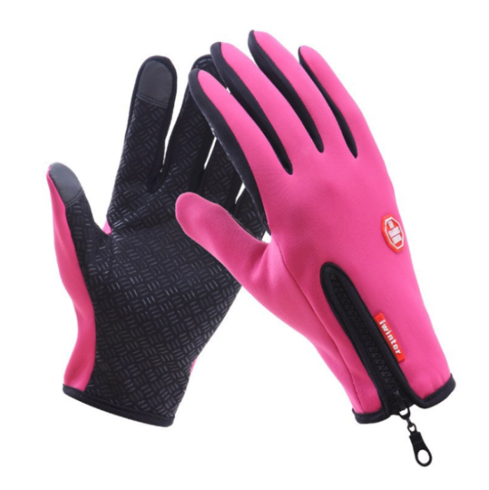 A-One Brand - Vattenavvisande Touchvantar / Handskar - Large - Rosa
