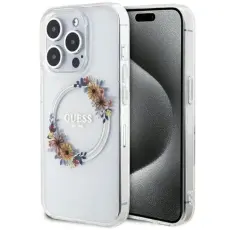 Guess - Guess iPhone 15 Pro Mobilskal Magsafe IML Flowers Wreatch