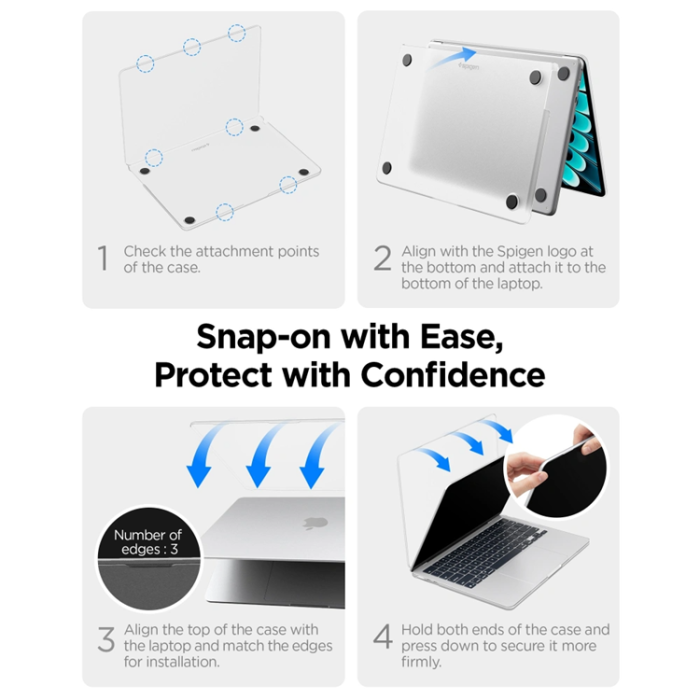 Tech-Protect - Spigen Skal För Macbook Air 13 Airskin - Frost Clear