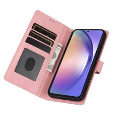 OEM - Samsung Galaxy A37/A56 5G Pl&aring;nboksfodral Konstl&auml;der St&auml;ll - Rosa