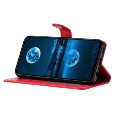 OEM - Samsung Galaxy A37 Pl&aring;nboksfodral Konstl&auml;der St&auml;llfunktion - Rosa