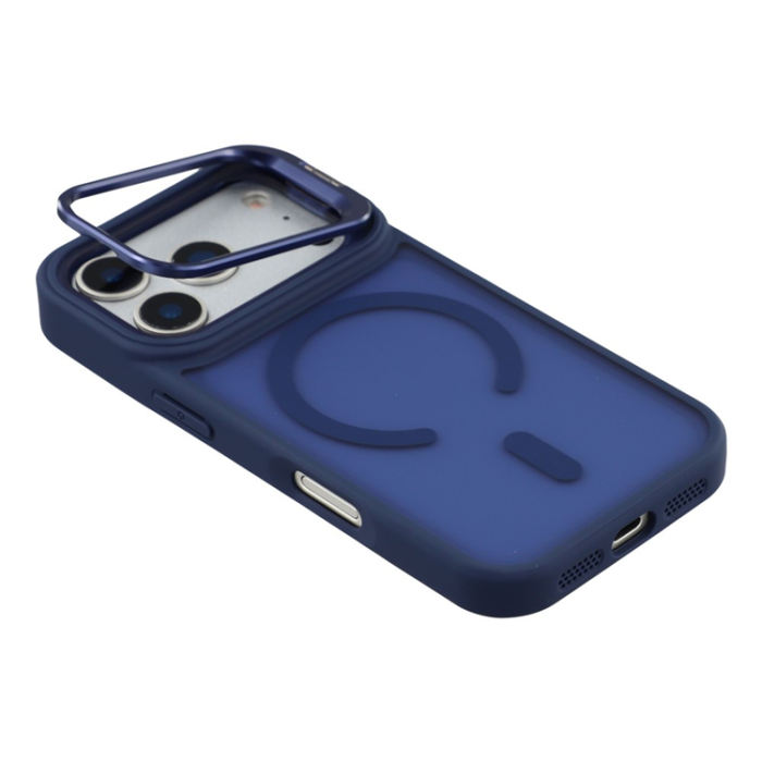 A-One Brand - iPhone 17 Pro Mobilskal MagSafe Lins Kickstand - Mörkblå