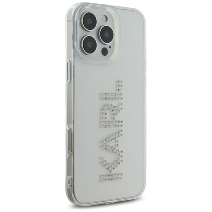 KARL LAGERFELD - Karl Lagerfeld iPhone 16 Pro Mobilskal Rhinestones Logo - Transparent