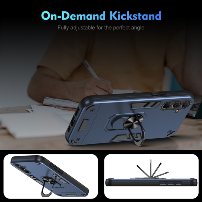 A-One Brand - Galaxy A26 Mobilskal Kickstand PC+TPU Drop Defend - Blå