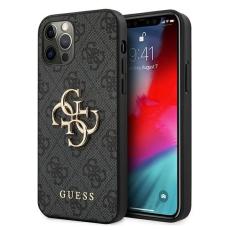 Guess - GUESS iPhone 12/12 Pro Skal 4G Big Metal Logo - Gr