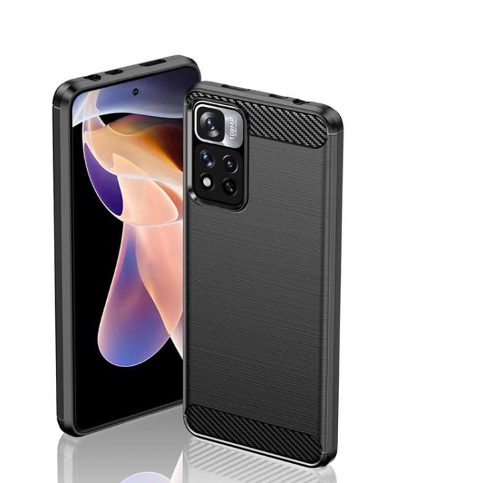 OEM - Carbon Flexible Skal Xiaomi Poco X4 NFC 5G - Svart
