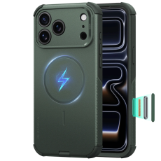 ESR - ESR Mobilskal F&ouml;r iPhone 18 Pro/17 Pro Magsafe Cyber Tough - Gr&ouml;n