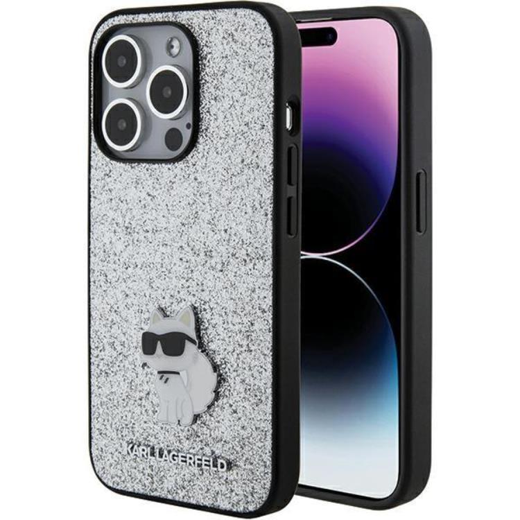 Karl Lagerfeld iPhone 15 Pro Mobilskal Fixed Glitter Metal Pin | 2353 | AlltMobil