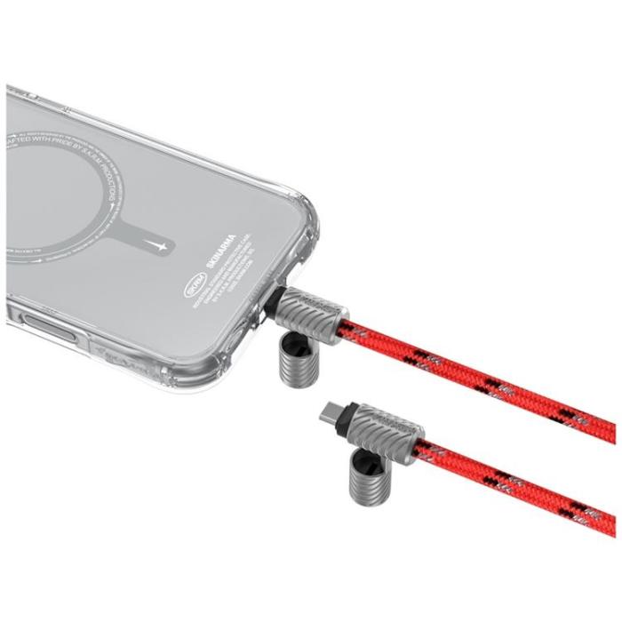 Skinarma - Skinarma 2in1 USB-C Till USB-C Kabel Lanyard Dyno Ve - Röd