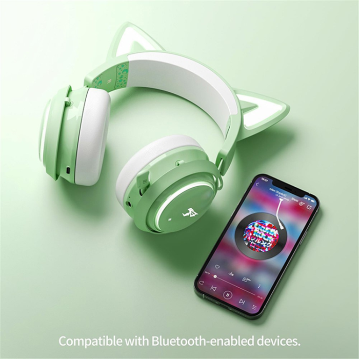 SOMIC - SOMIC Over-Ear Trådlösa Hörlurar Bluetooth Cat Ear GS510 - Grön