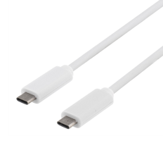 UTGATT1 - Deltaco USB-C till USB-C Kabel 0.5m Gen 1 - Vit