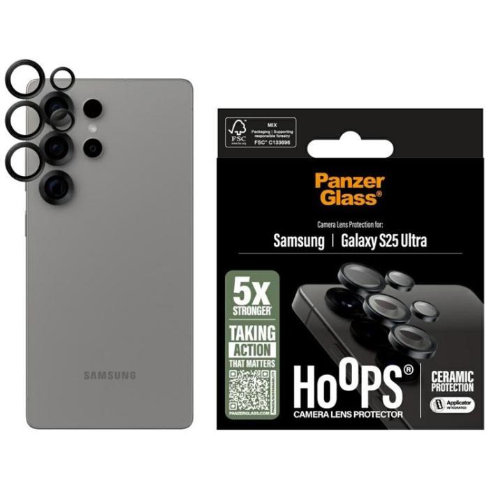 PanzerGlass - PanzerGlass Galaxy S25 Ultra Kameralinsskydd Härdat Glas Hoops Keramisk
