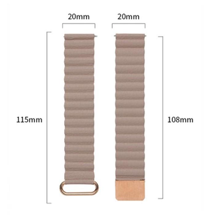 A-One Brand - Galaxy Watch Armband Äkta Läder (20mm) - Khaki