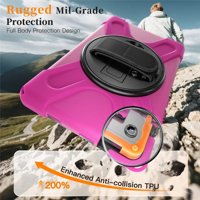 A-One Brand - Galaxy Tab A11 Mobilskal Kickstand Silikon Axelrem