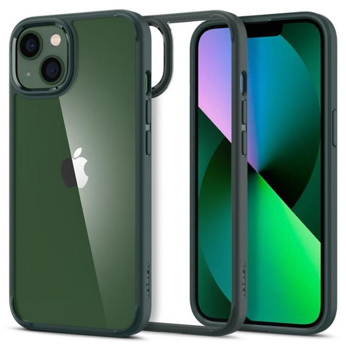 Spigen - Spigen iPhone 13 Skal Ultra Hybrid - Midnight Grön