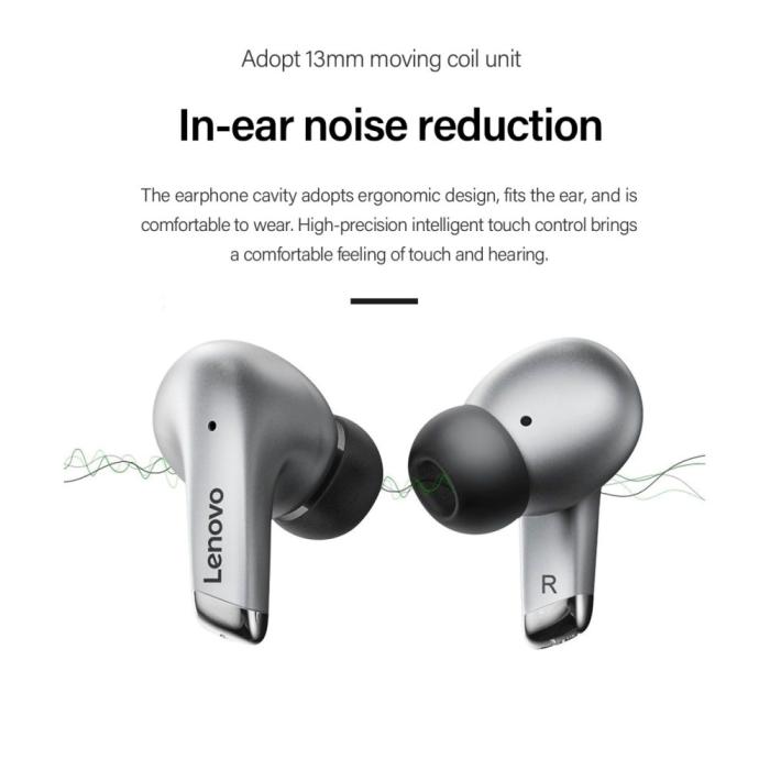 Lenovo - LENOVO LivePods LP5 TWS Thinkplus Bluetooth Trådlösa Hörlurar - Vit