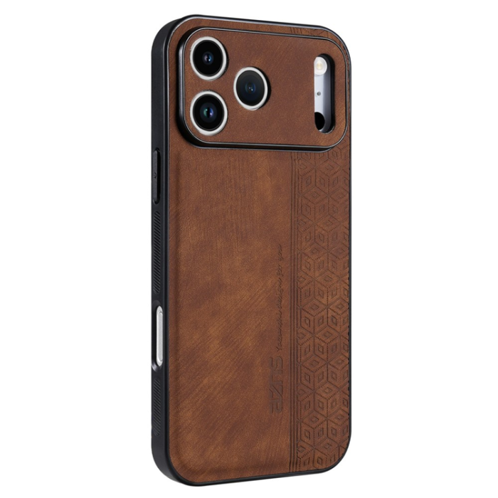 AZNS - AZNS iPhone 17 Pro Mobilskal PU-Läder TPU - Brun