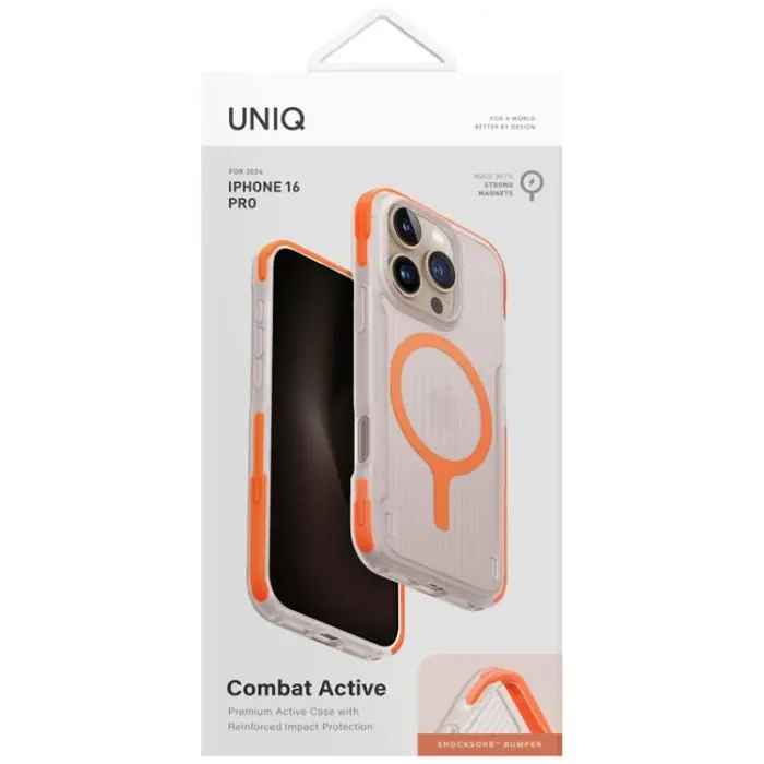 UNIQ - UNIQ iPhone 16 Pro Mobilskal MagSafe Combat Active - Orange