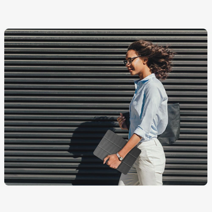 Tech-Protect - Tech-Protect Galaxy Tab A9 Plus Fodral Canvas - Charcoal Grå