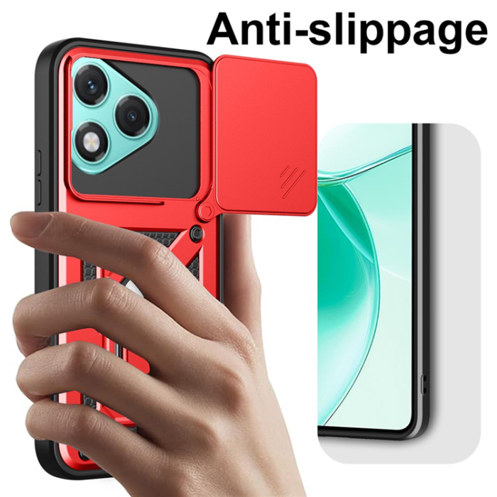 A-One Brand - Honor 400 Lite 5G Mobilskal Kickstand - Röd