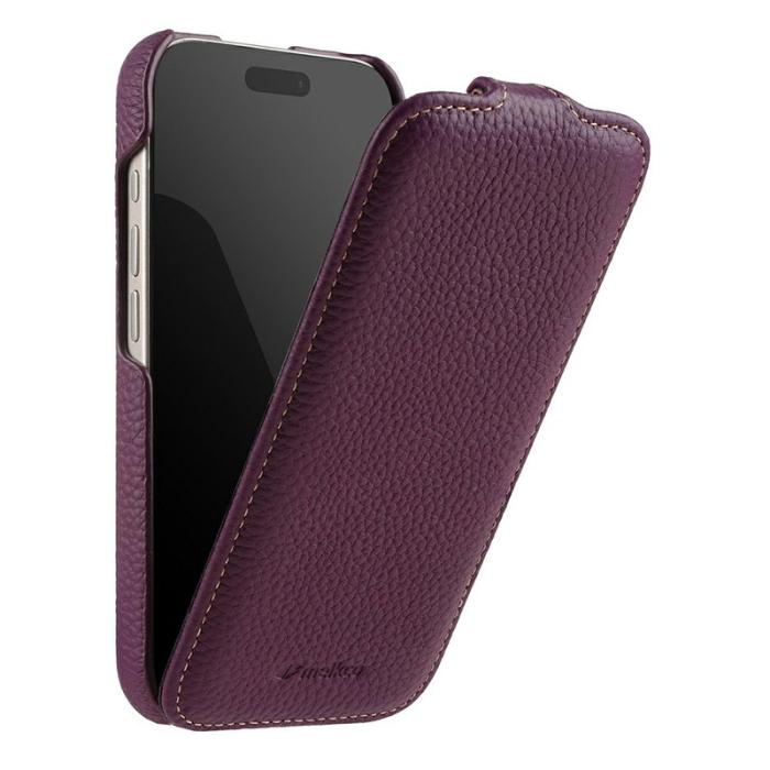 Melkco - MELKCO Mobilskal till iPhone 17 Pro Max Äkta Läder + PC - Lila