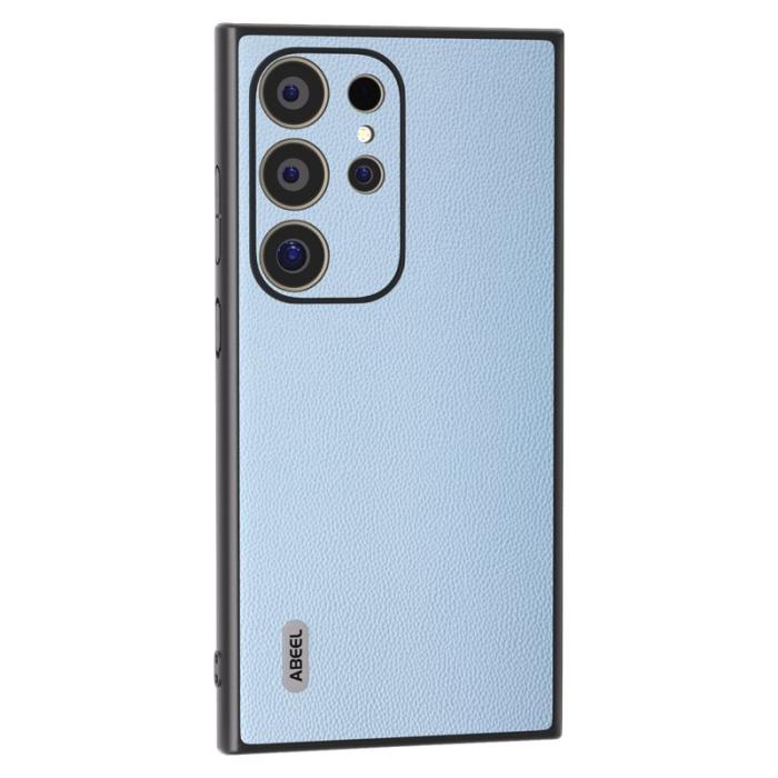 ABEEL - ABEEL Samsung Galaxy S24 Ultra Plånboksfodral Äkta Läder - Blå