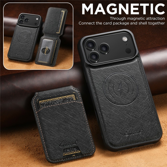 SUTENI - SUTENI iPhone 17 Pro Max Mobilskal MagSafe Cross Texture H18