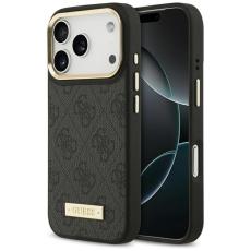 Guess - Guess iPhone 17 Pro Mobilskal MagSafe 4G Logo Plate - Svart
