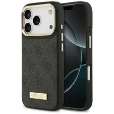 Guess - Guess Mobilskal till iPhone 17 Pro MagSafe 4G Logo Plate - Svart