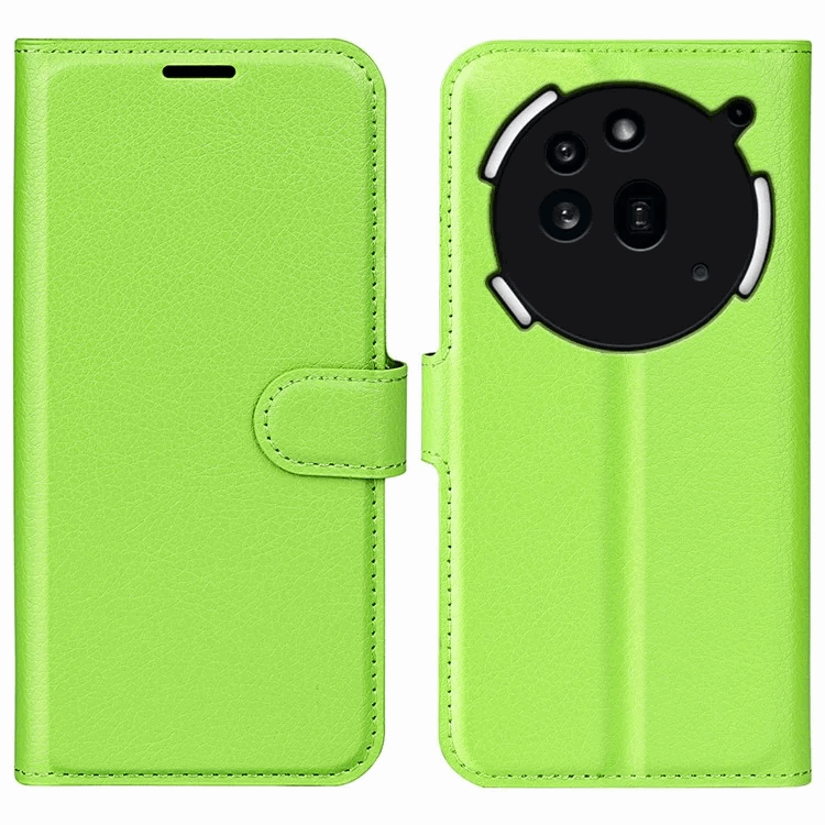 Nothing Phone (3a) Pro Plånboksfodral Litchi Texture - Grön | 2353 | AlltMobil