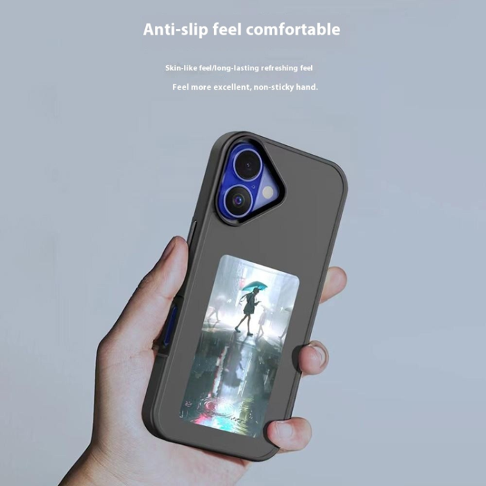 A-One Brand - iPhone 16 Plus Mobilskal E Ink 4-Color Display - Vit