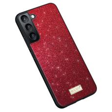 SULADA - SULADA Mobilskal till Galaxy S25 PU L&auml;der + PC + TPU Glittrig R&ouml;d