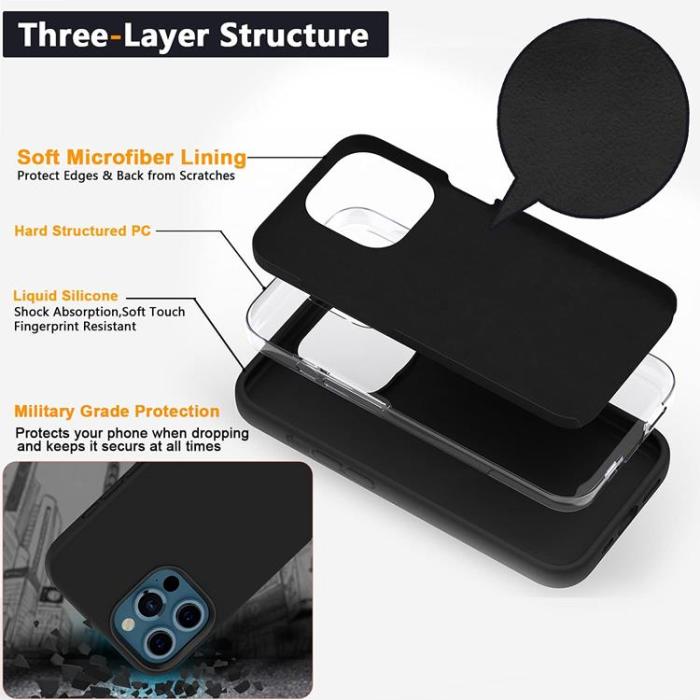OEM - Liquid Silicone Skal iPhone 13 Pro Max - Sky Blå