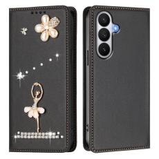 OEM - Pl&aring;nboksfodral f&ouml;r Samsung Galaxy S26 Konstl&auml;der RFID - Svart