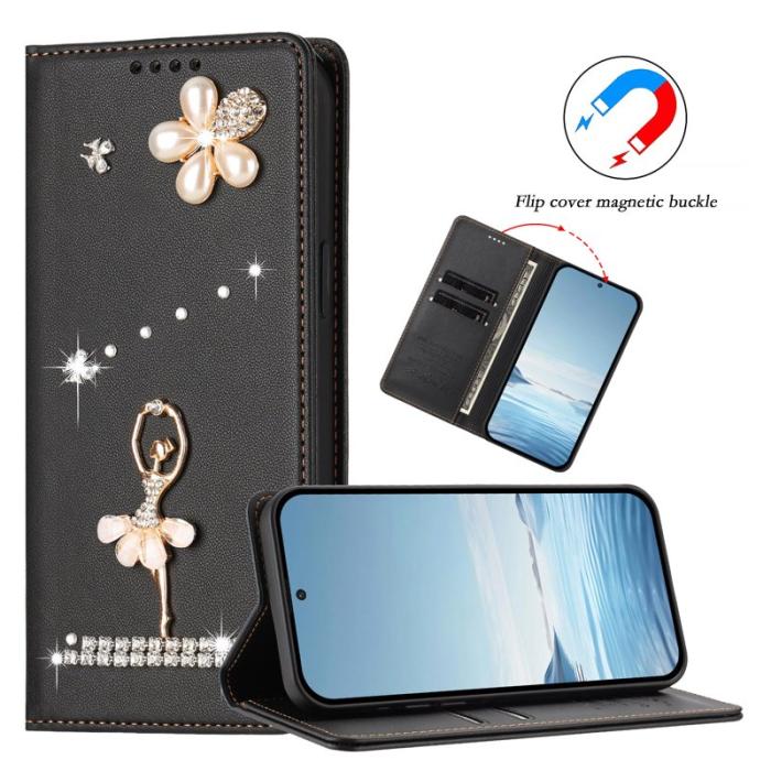 OEM - Plånboksfodral för Samsung Galaxy S26 Konstläder RFID - Svart