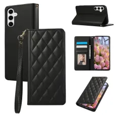 OEM - Pl&aring;nboksfodral f&ouml;r Samsung Galaxy S26 Konstl&auml;der RFID - Svart
